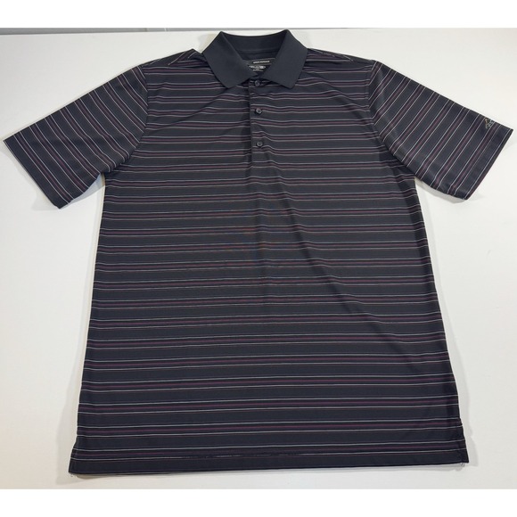 Greg Norman Collection Other - Greg Norman Golf Shirts Men's Play Dry  Size medium Black/Red And Purple Stripes